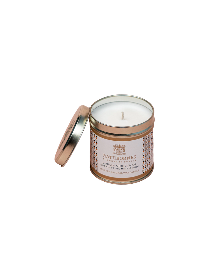 Dublin Christmas Scented Natural Wax Candle Tin